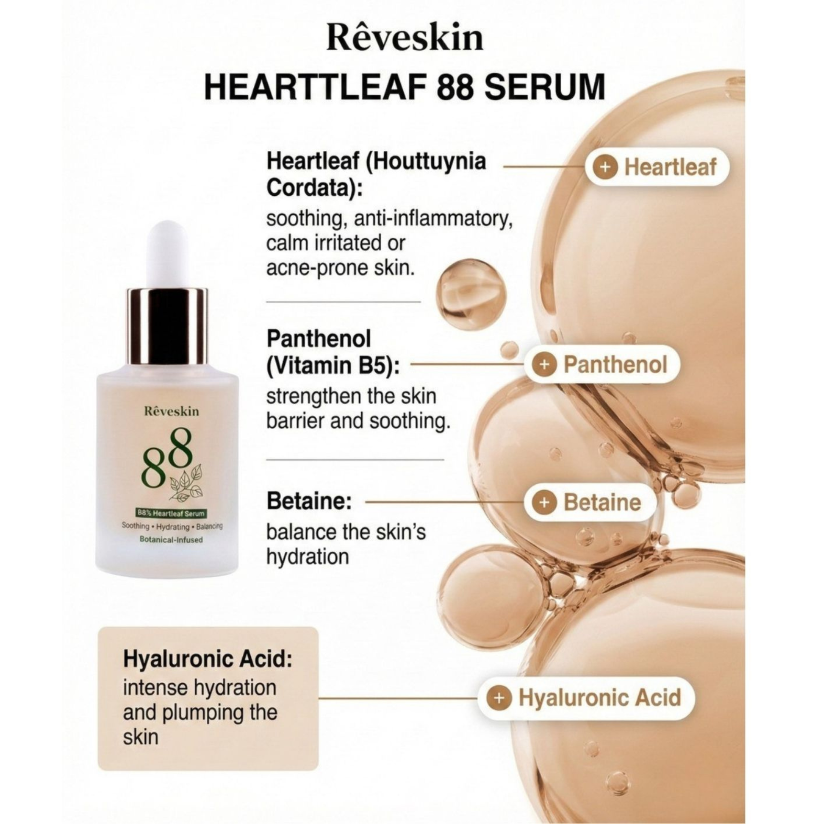 Rêveskin Heartleaf 88 Glow Serum